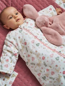 Saco de mangas compridas amovíveis Lapin Enchanté, para bebé  branco estampado