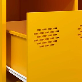 Mesa centro 101,5x50x43,5 cm aço laminado frio amarelo mostarda