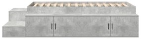 Estrutura de Cama Cinza Betão 90x200 cm