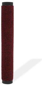 Tapete controlo de pó retangular tufado 80x120 cm vermelho