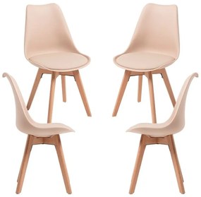 Pack 4 Cadeiras Synk Basic - Beige