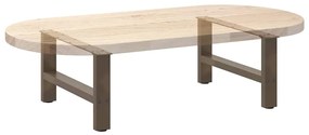 Pés para mesa de centro em aço natural, 2 peças, 70x (30-31) cm, aço