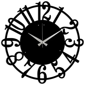 Relógio de Parede Decorativo Watch-015 – Preto – 48 x 48 cm