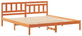 Estrutura da Cama com cabeceira Castanho-mel 180 x 200 cm