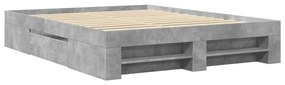 Estrutura cama s/ colchão 160x200cm cinza cimento