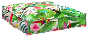 vidaXL Almofada Para Palete - Assento Selva Tropical 70x70x12 cm - Tecido Oxford