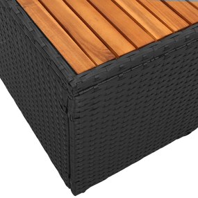 Sofá de Jardim de 2 Lugares com Armazenamento &amp; Almofadas Preto Polira