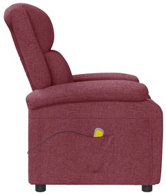 Poltrona de massagens tecido vermelho tinto