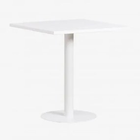 Mesa De Jantar Quadrada De Metal (70x70 Cm) Mizzi Branco - Sklum