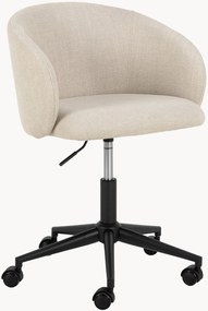 Cadeira de escritório giratória estofada regulável em altura Eleanor