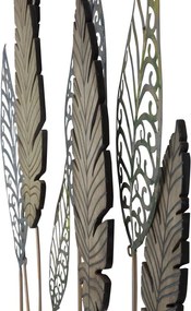 DECORAÇÃO DE PAREDE FOGLIE -C- 75X2,5X87 CM DOURADO E PRATEADO