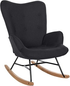 Cadeira de balanço Sanka em tecido 71 x 98 x 88 cm Preto