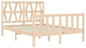 Cama sem colchão 140x190 cm madeira de pinho maciça