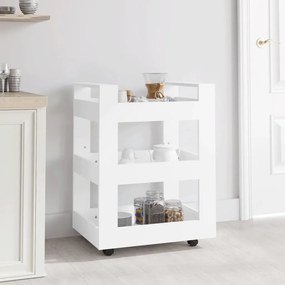 vidaXL Carrinho de cozinha 60x45x80 cm derivados de madeira branco