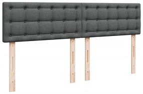 Cama com molas/colchão 180x200 cm tecido cinzento-escuro