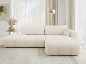 Sofá de canto Comfivo 471, Cama com arrumação, 262x145x82cm, 106 kg, Pernas: Plástico