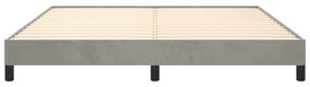 Estrutura de cama sem colchão 160x200 cm veludo cinzento-claro