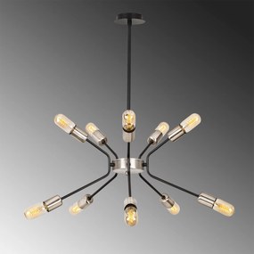 Chandelier Ve – Preto Níquel – 60 cm (Diâmetro) x 80 cm (Altura)