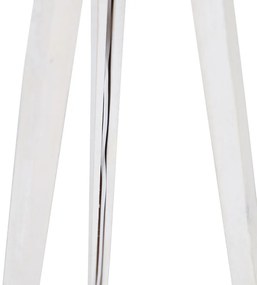 Candeeiro de pé tripé branco com abajur de tecido verde escuro 50cm - Tripod Classic Rústico ,Moderno