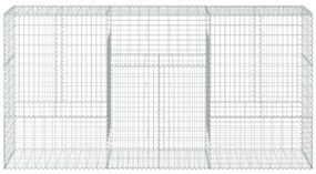 Cesto gabião com cobertura 300x50x150 cm ferro galvanizado