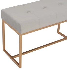 Banco 80 cm veludo cinzento