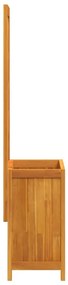 Vaso/floreira c/ treliça 55x29,5x132cm madeira de acácia maciça
