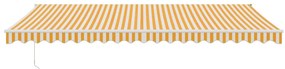 Toldo retrátil automático 5x3 m amarelo e branco