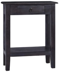 vidaXL Mesa consola 60x30x75 cm mogno maciço castanho café preto-claro