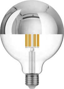 Lâmpada LED Meia Esfera Prateada Globo G125 7W 650Lm E27 2700K Regulável - A05