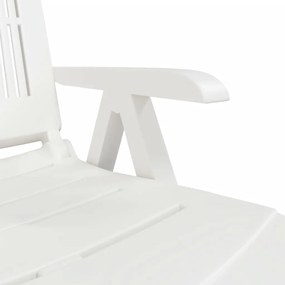Espreguiçadeira plástico branco