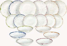 Conjunto de loiça em porcelana Moon, 6 pessoas, conjunto de 18