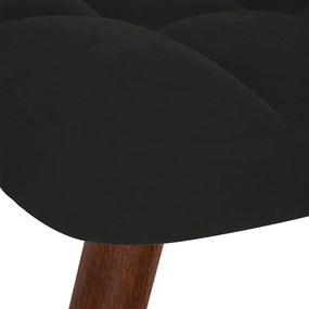 Cadeira de baloiço com banco veludo preto