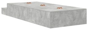 Cama de Armazenamento Cinza Concreto 90x190 cm
