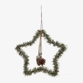 Corona Decorativa De Natal Em Forma De Estrela Hoku Verde Escuro - Sklum