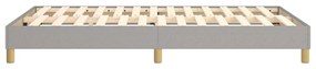 Estrutura de cama sem colchão 120x200 cm tecido cinzento-claro