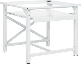 vidaXL Suporte máquina lavar c/ prateleira extraível branco