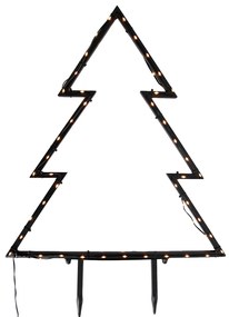 Projetor de Natal Árvore Preto 54cm incl. LED IP44 - Kas