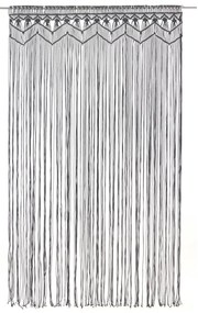 Cortina macramé 140x240 cm algodão antracite
