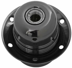 Casquilhos de lâmpadas 2 pcs Preto brilhante E27