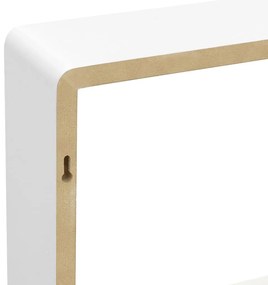 Prateleiras de parede em forma de cubo 3 pcs MDF branco