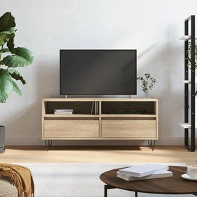 vidaXL Móvel p/ TV 100x34,5x44,5 cm derivados madeira carvalho sonoma
