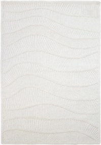 Tapete em lã tufado à mão com relevo Sculptured Wave