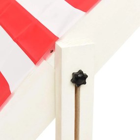 Caixa de areia c/ telhado ajustável abeto UV50 branco/vermelho
