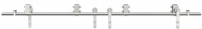 Kit ferragens p/ porta deslizante 200cm aço inoxidável prateado