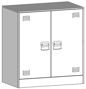 Aparador 67x39x73 cm aço antracite