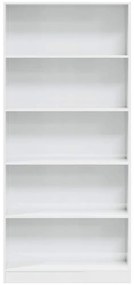 Estante 80x24x176 cm derivados de madeira branco brilhante