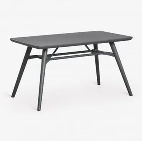 Rectangular Garden Table 135x80 Cm In Scand Polypropylene Cinza Grafito - Sklum