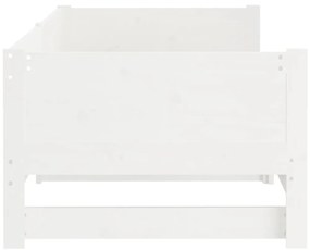 Estrutura sofá-cama de puxar 2x(80x200) cm pinho maciço branco