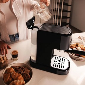Máquina de café express Power Espresso 20 Pecan Steel com 20 bares e vaporizador orientável