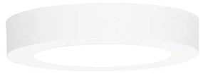 Conjunto de 6 focos embutidos ou de superfície brancos 14 cm incl. LED Dimmer de 3 níveis para quente - Trans